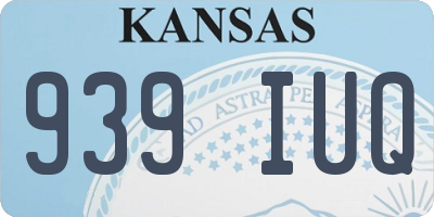 KS license plate 939IUQ