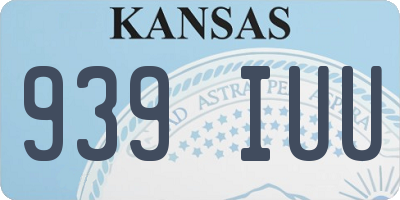 KS license plate 939IUU