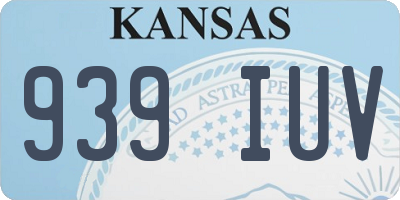 KS license plate 939IUV