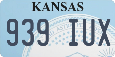 KS license plate 939IUX