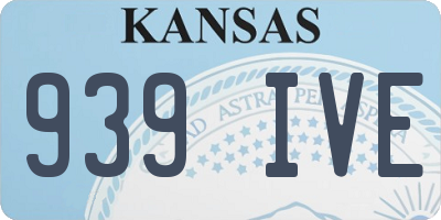 KS license plate 939IVE