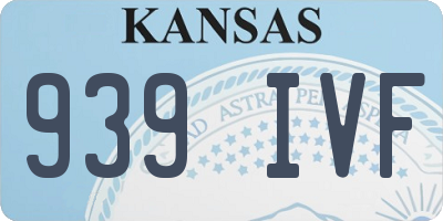 KS license plate 939IVF