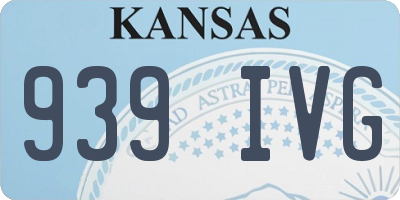 KS license plate 939IVG