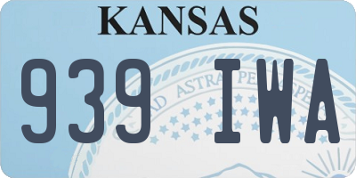 KS license plate 939IWA