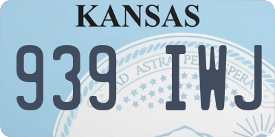 KS license plate 939IWJ