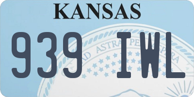 KS license plate 939IWL
