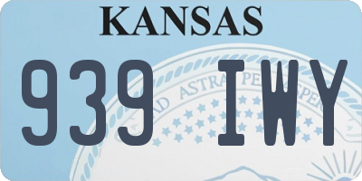 KS license plate 939IWY