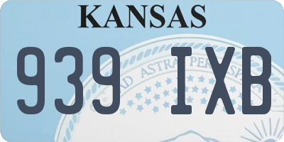 KS license plate 939IXB