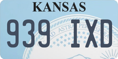 KS license plate 939IXD