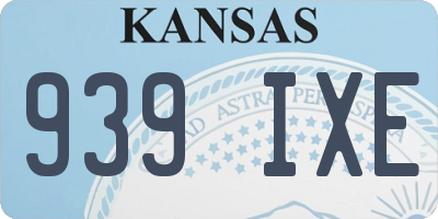 KS license plate 939IXE