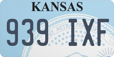 KS license plate 939IXF