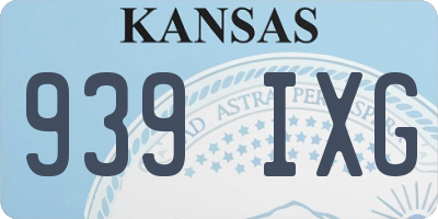 KS license plate 939IXG