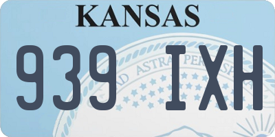 KS license plate 939IXH