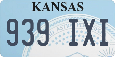 KS license plate 939IXI