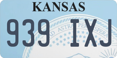 KS license plate 939IXJ