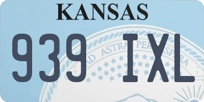 KS license plate 939IXL