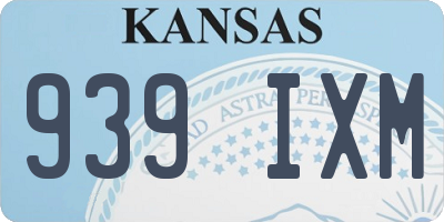 KS license plate 939IXM