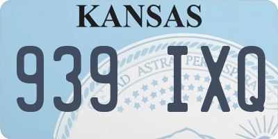 KS license plate 939IXQ