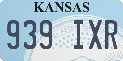 KS license plate 939IXR