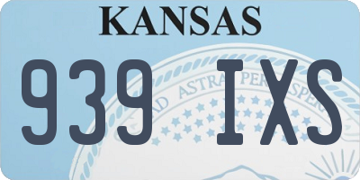 KS license plate 939IXS