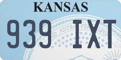 KS license plate 939IXT