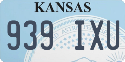 KS license plate 939IXU