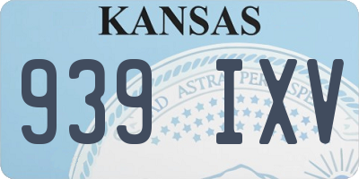 KS license plate 939IXV