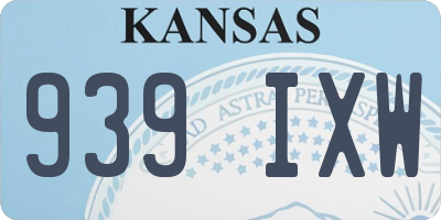 KS license plate 939IXW
