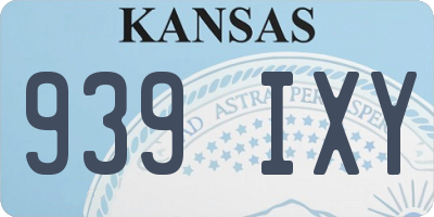 KS license plate 939IXY