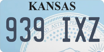 KS license plate 939IXZ