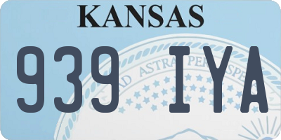 KS license plate 939IYA