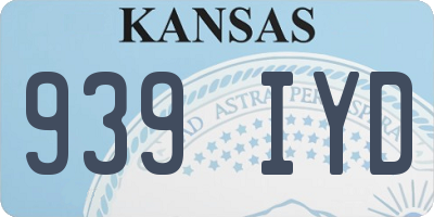 KS license plate 939IYD