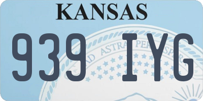 KS license plate 939IYG