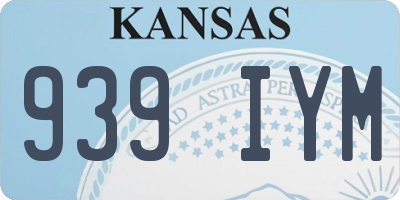 KS license plate 939IYM