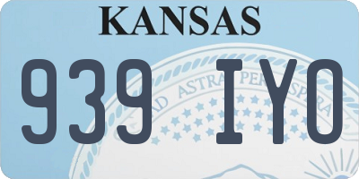 KS license plate 939IYO