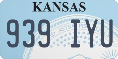 KS license plate 939IYU