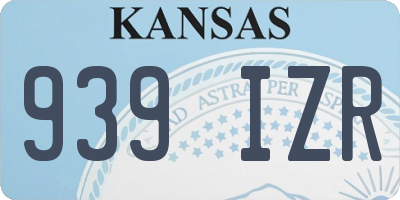 KS license plate 939IZR