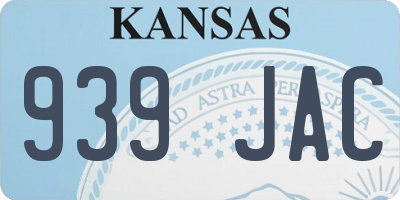KS license plate 939JAC