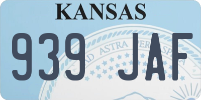 KS license plate 939JAF