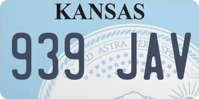 KS license plate 939JAV