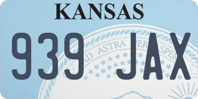 KS license plate 939JAX