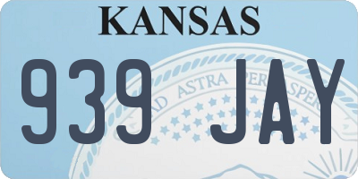 KS license plate 939JAY