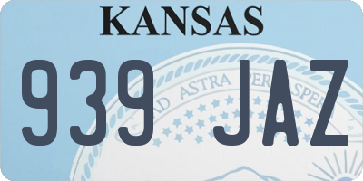 KS license plate 939JAZ