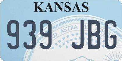 KS license plate 939JBG
