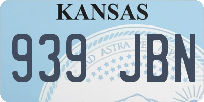 KS license plate 939JBN