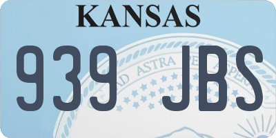 KS license plate 939JBS