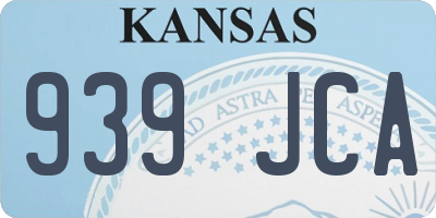 KS license plate 939JCA