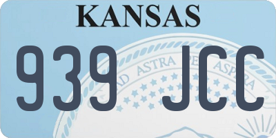 KS license plate 939JCC