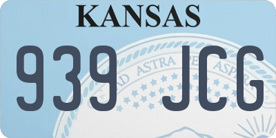 KS license plate 939JCG