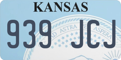 KS license plate 939JCJ